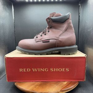 Red Wing 606 Supersole 2.0 Mens Size 8.5 H Work Boots Brown Leather Soft Toe NEW